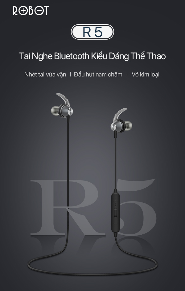 [[ Chờ 140h - Nghe 6h - Phạm Vi 10m - Bluetooth 4.2 ]] - Tai Nghe Bluetooth Không Dây - Cho iOS/Apple (iPhone/iPad), Android - R5 - Hàng Chính Hãng