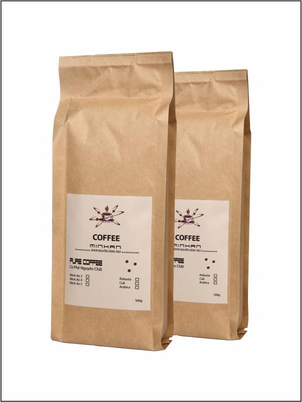 Cà phê phin Minh An (Arabica & Robusta) Rang xay nguyên chất - Túi 500g