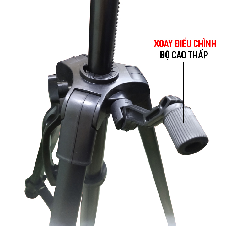 Chân giá đỡ Tripod 3366 cao 150cm kèm Remote chụp ảnh - Hàng nhập khẩu