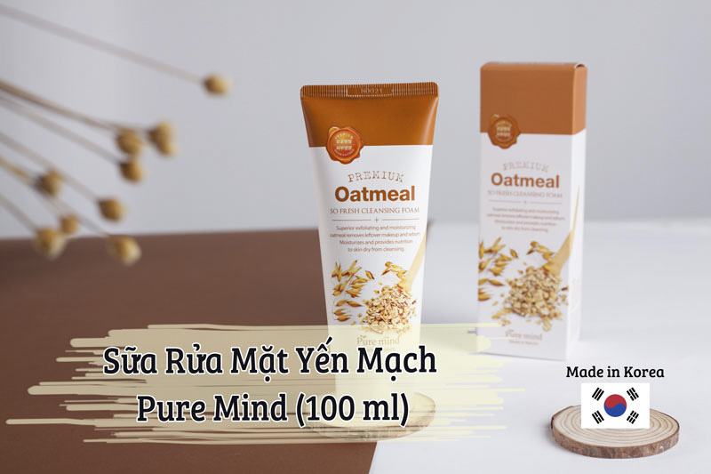 Sữa rửa mặt chiết xuất từ lúa mạch PURE MIND Hàn Quốc 100ml