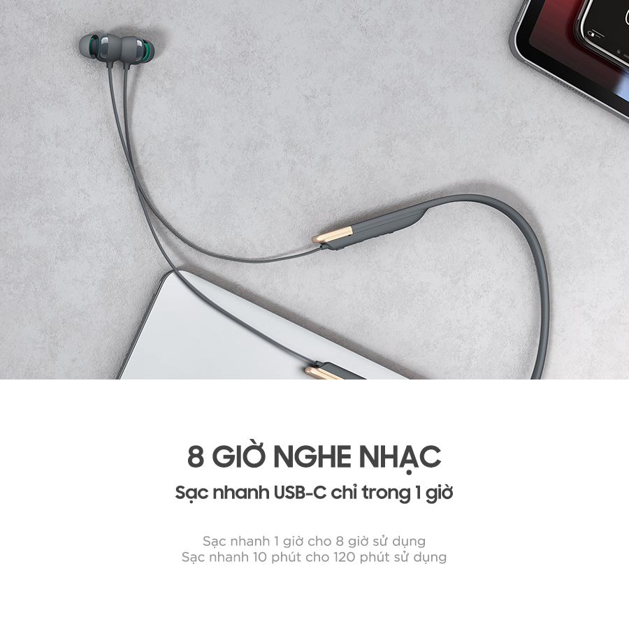 Tai Nghe Bluetooth AUKEY EP-B33, aptX / aptX-LL, 10mm Driver Graphene, Kháng Nước IPX6, 8 Giờ Nghe Nhạc - Hàng Chính Hãng