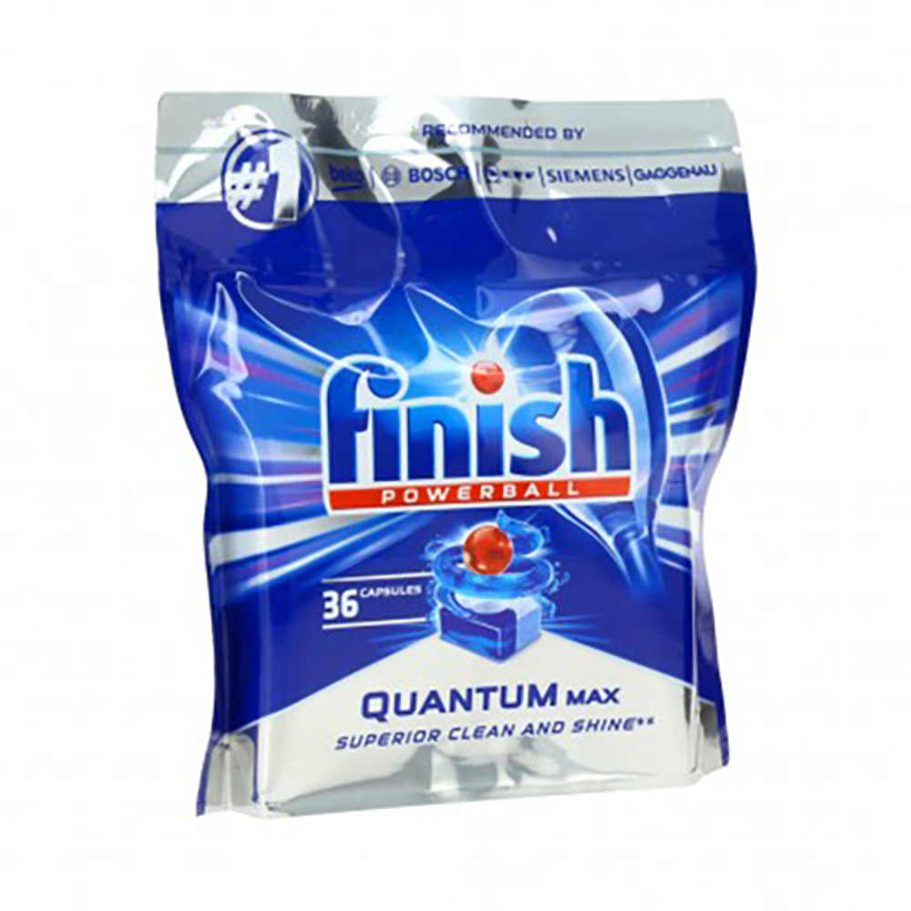 Túi 36 viên rửa chén Finish Quantum Max Dishwasher Tablets QT09445