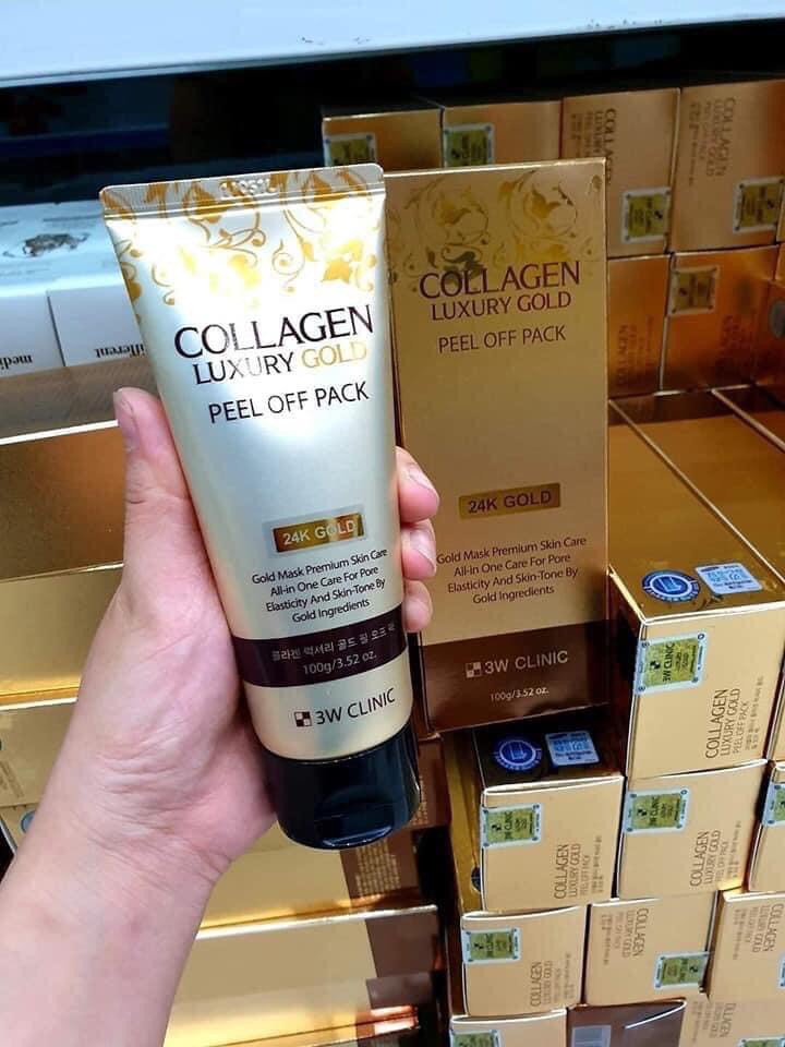 Mặt nạ dưỡng trắng da - Gel đắp mặt nạ tinh chất vàng 24K 3W CLINIC Hàn Quốc 100ml