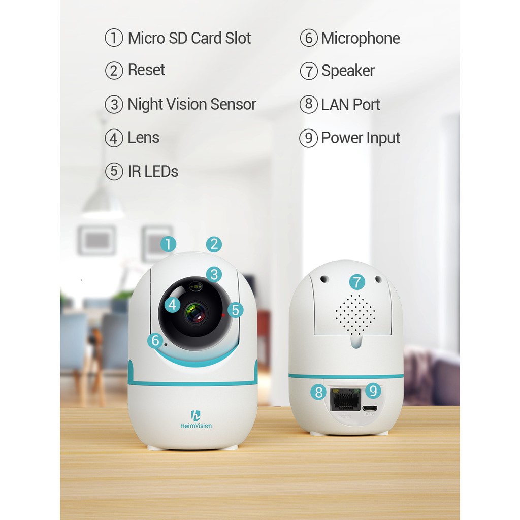 Camera an ninh  WiFi 360 HeimVision HM202A 3MP - Hàng chính hãng