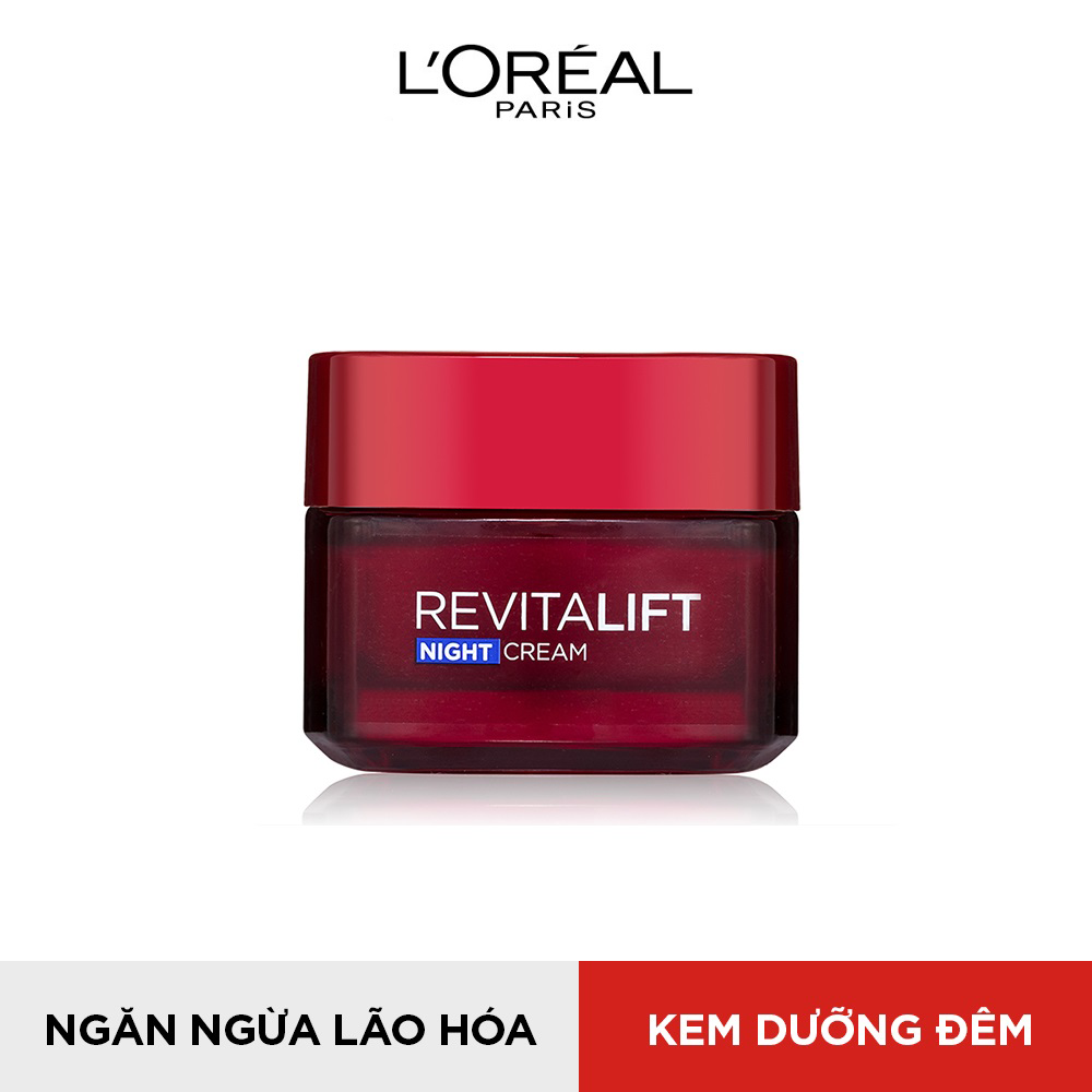 Bộ đôi kem dưỡng chống lão hóa dưỡng ẩm,bảo vệ da ngày và đêm L'Oreal Paris Revitalift (Kem N-D,HA mini,KCN mini)