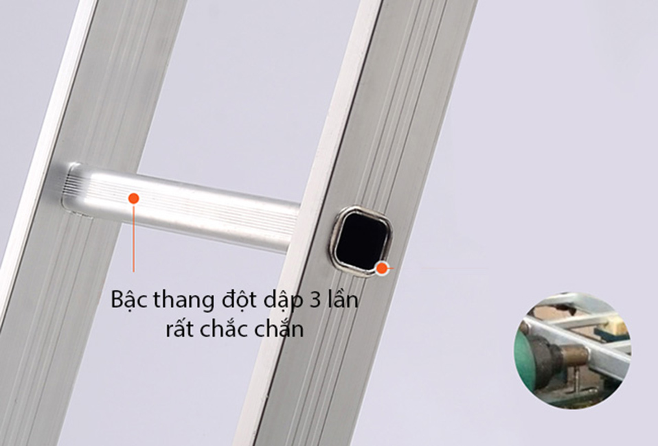 Thang Nhôm Gấp 4 Khúc Nikita NKT-A34 Chân Choãi - Hàng Chính Hãng - Công Nghệ Nhật Bản - Tiêu Chuẩn Châu Âu -