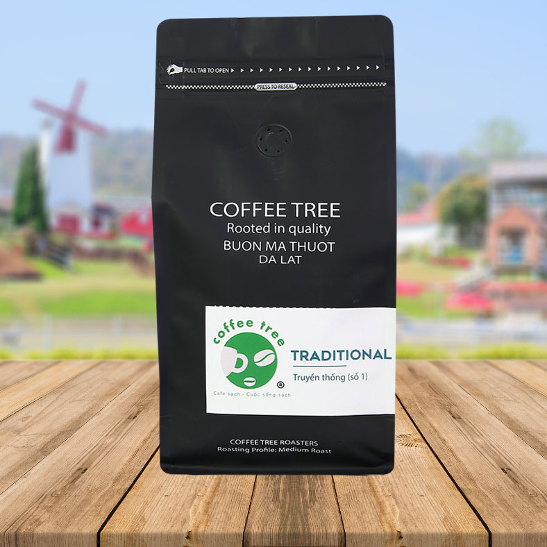 Cà phê bột truyền thống số 1 (500gr) Coffee Tree 100% nguyên chất gu đậm hương nhẹ