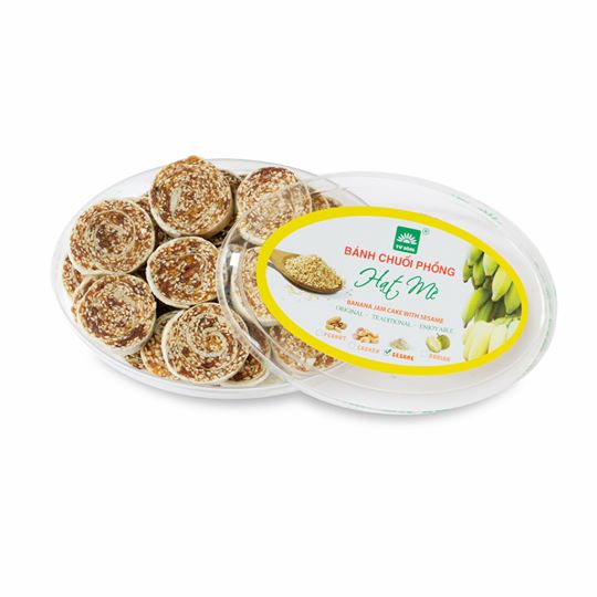 Bánh chuối phồng hạt mè TƯ BÔNG 220g