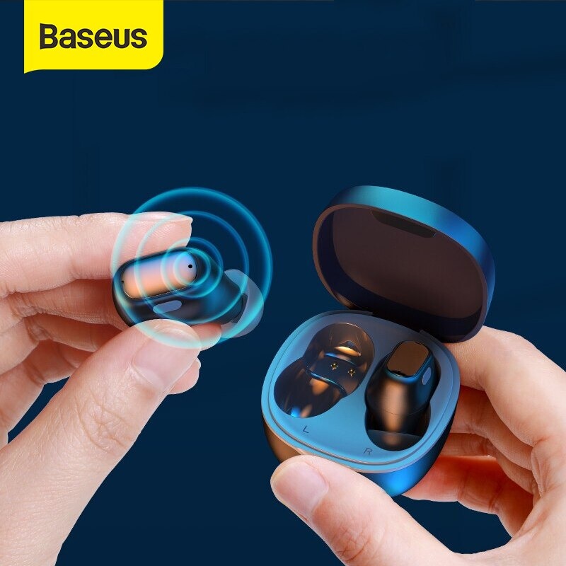 Tai nghe Bluetooth Baseus Encok True Wireless Earphones WM01 (TWS, Bluetooth 5.0, Stereo Earbuds, Touch Control, Noise Cancelling) - Hàng chính hãng