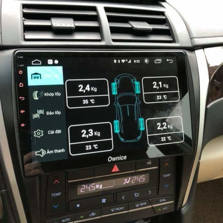 Bộ Thiết Bị Cảm Biến Áp Suất Lốp Trong Dùng Cho Xe Hơi, Ô Tô TPMS Tích Hợp Màn Hình DVD Android