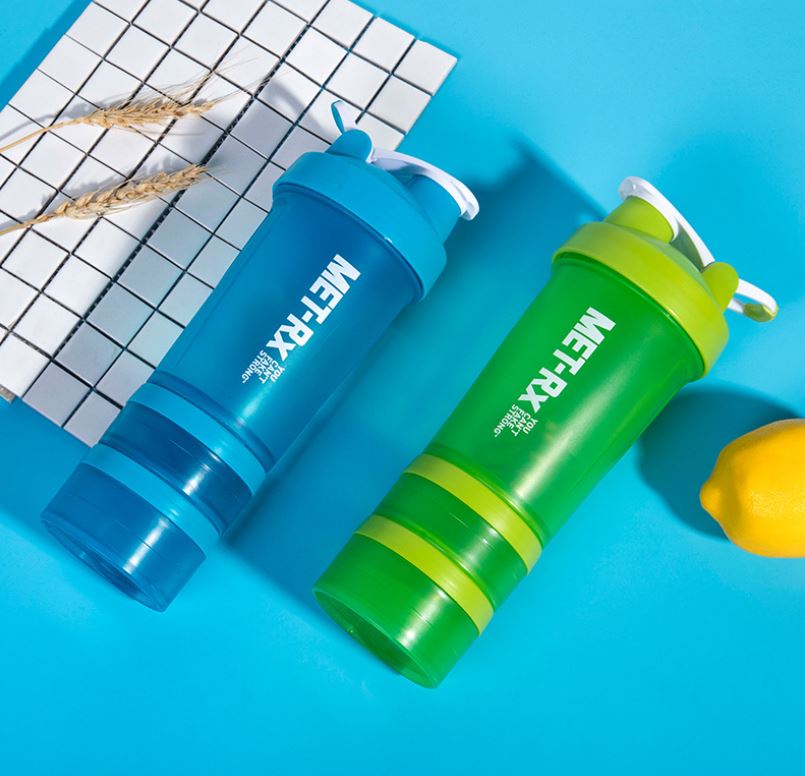 Bình Lắc Shaker, Bình Nước Gym, Bình Thể Thao Cho Gymer 4 in 1 - Hàng Chính Hãng Amalife