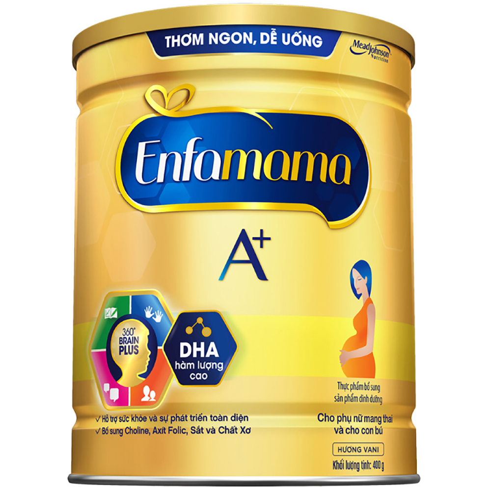 Sữa Bột Bầu Enfamama A+ với 360° Brain Plus - Vị Vanilla - 400g