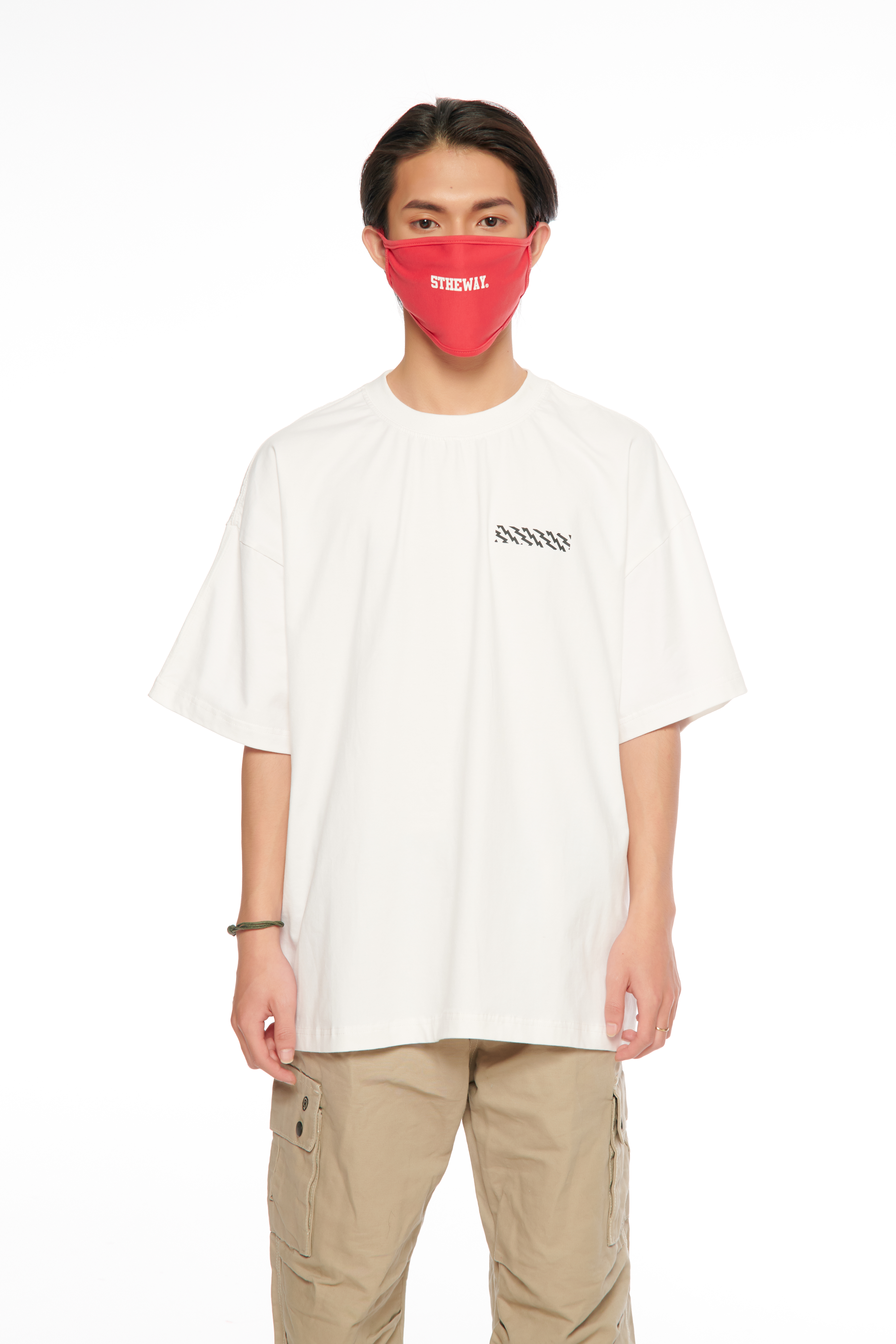Khẩu Trang 5THEWAY Hổng aka 5THEWAY /solid/ LETTER LOGO MASK in BITTERSWEAT