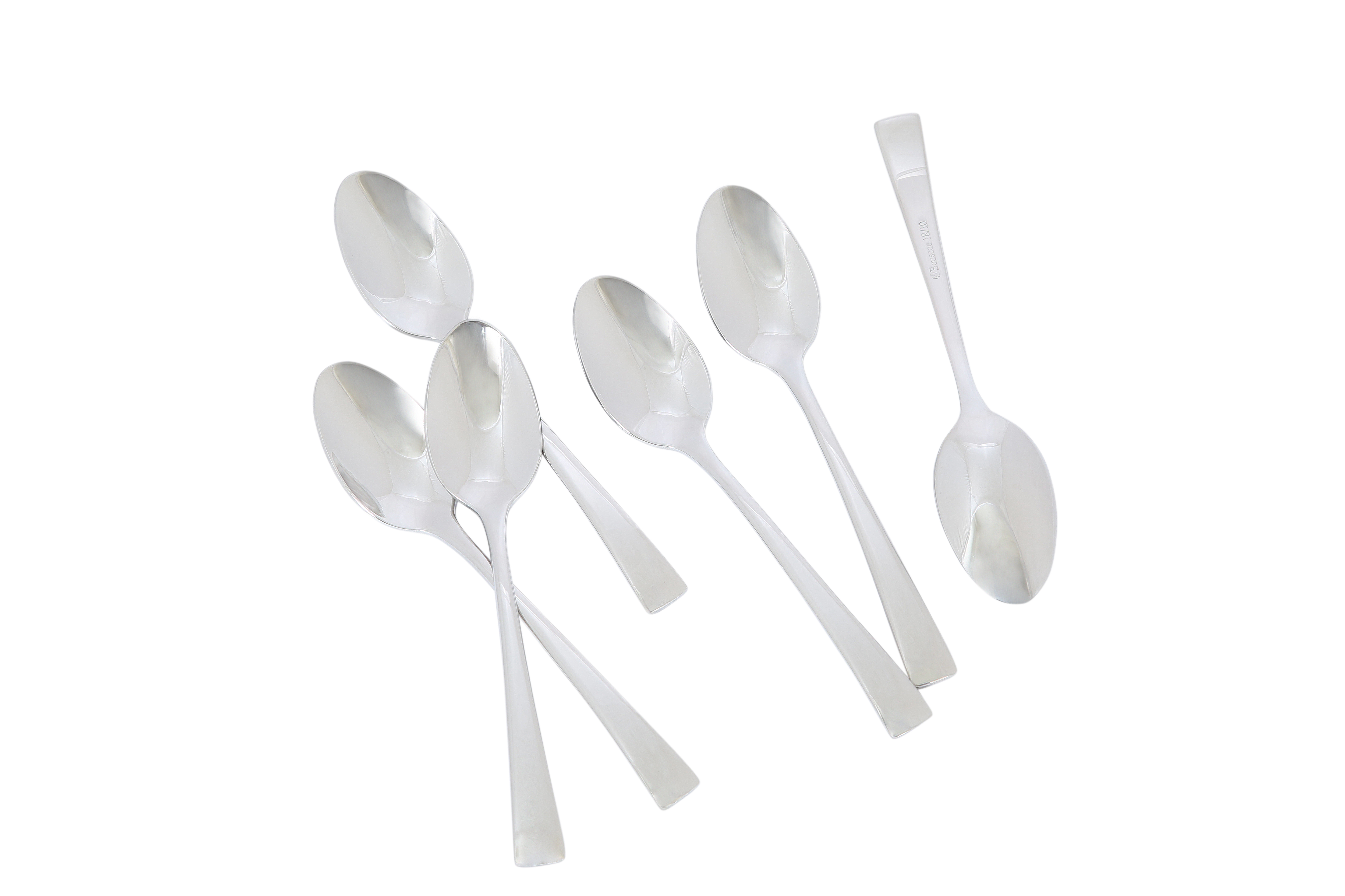 Bộ 6 Thìa Muỗng Cafe Trà Cán Vừa Inox 304 18/10 Cao Cấp Bouscoe -  Set Tea Spoons, Coffee Spoons