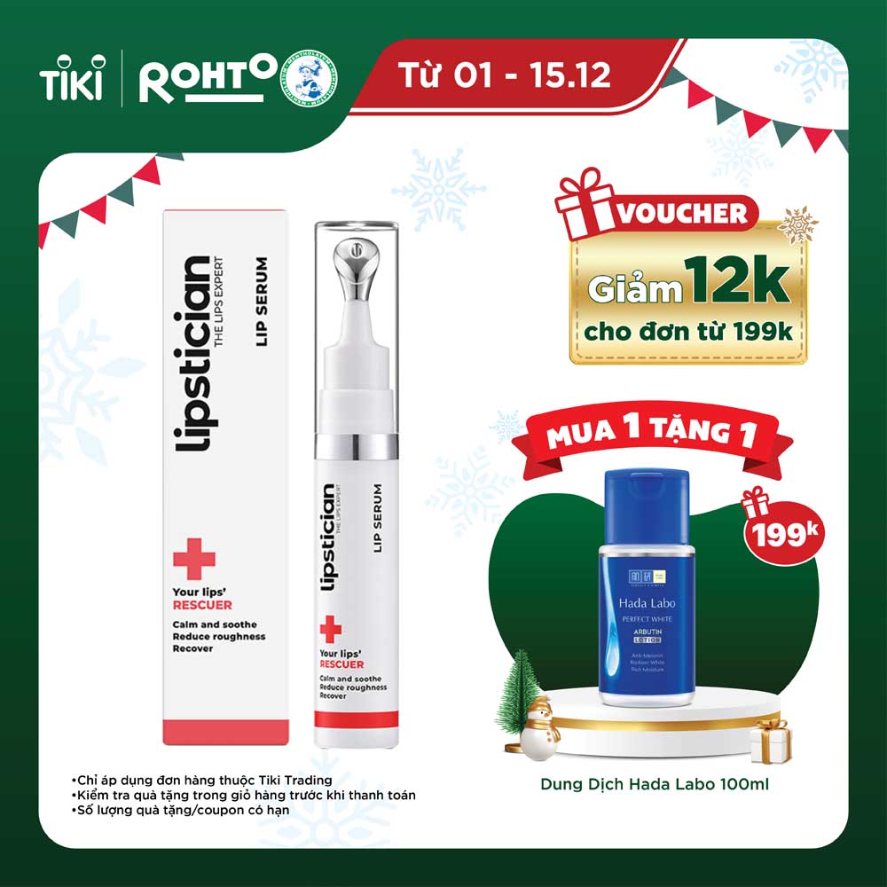 Serum dưỡng môi, phục hồi khô nứt Lipstician Lip Serum Rescuer 9g