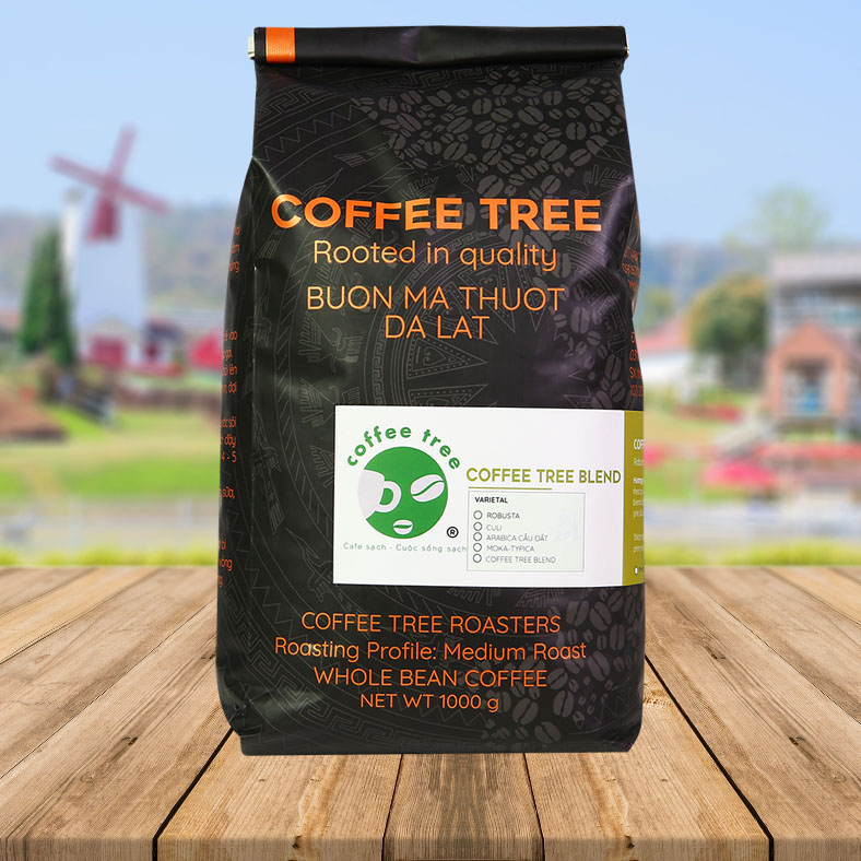 Cà phê hạt nguyên chất Coffee Tree đặc biêt gu đậm đắng thơm - Cà phê pha phin hoặc pha máy từ BMT hiệu Coffee Tree