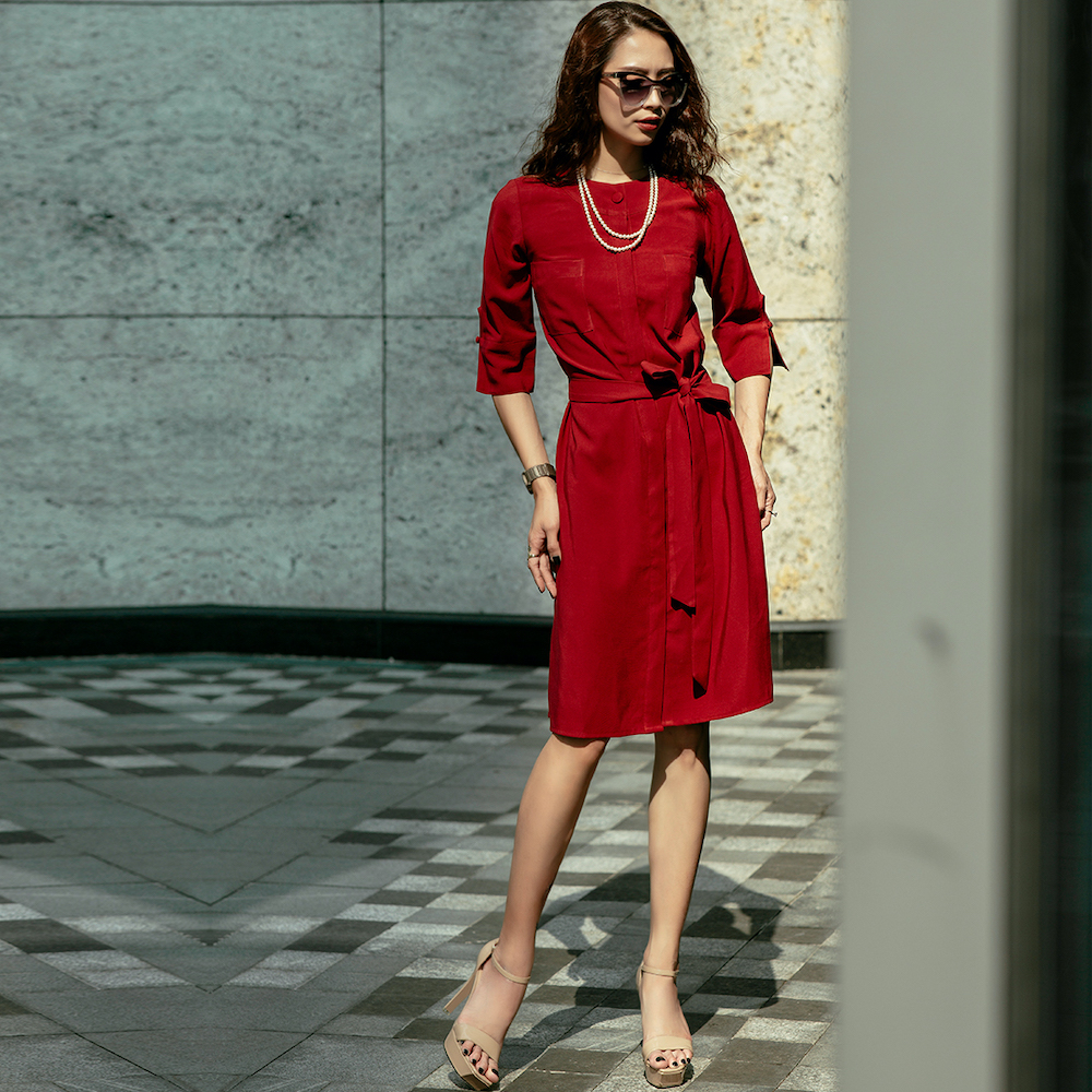 Đầm Sơ Mi Đầm Suông Thời trang thiết kế Hity DRE105
