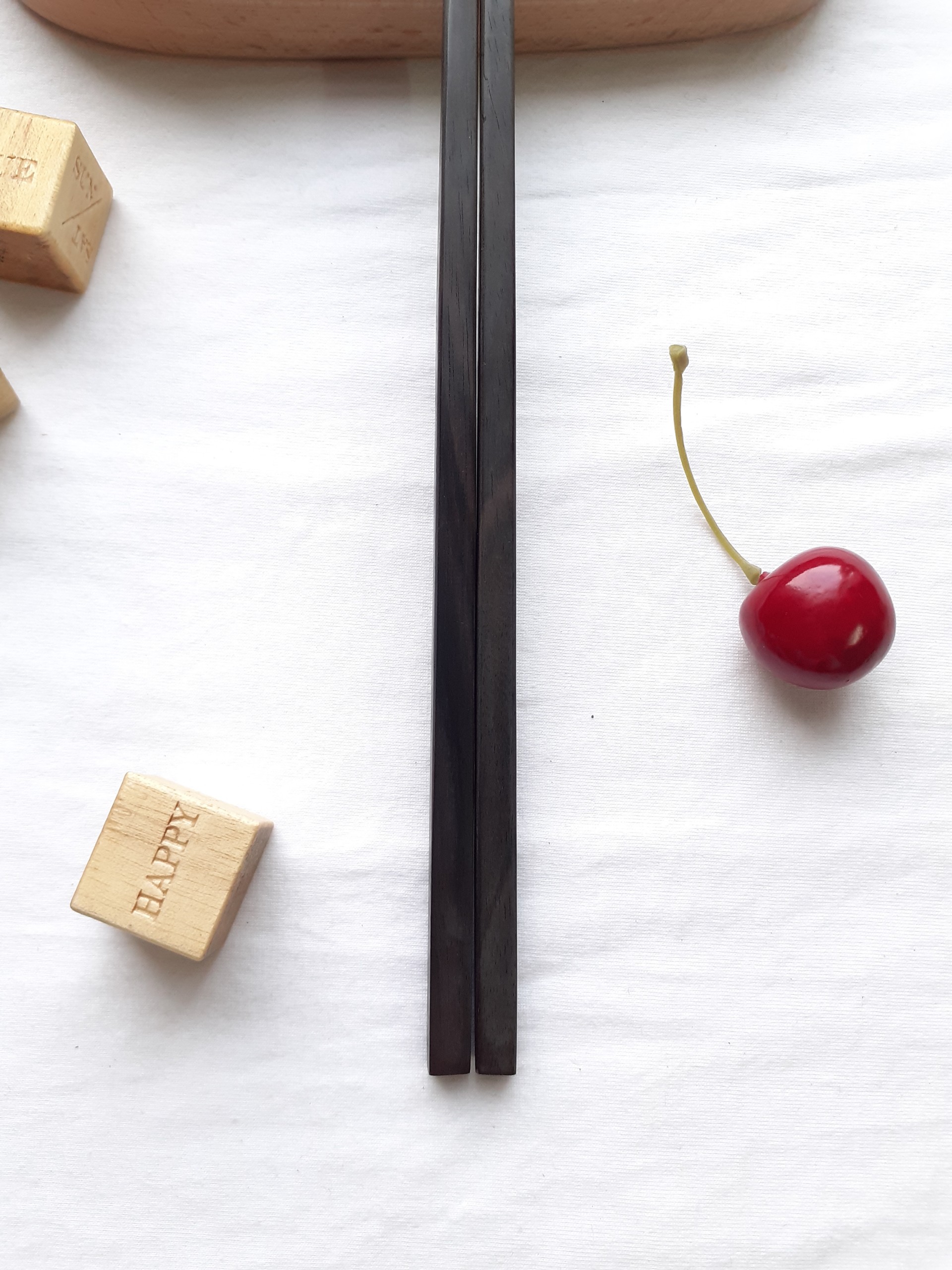 Đũa gỗ Mun Vuông trơn 25cm- Bộ 5 đôi