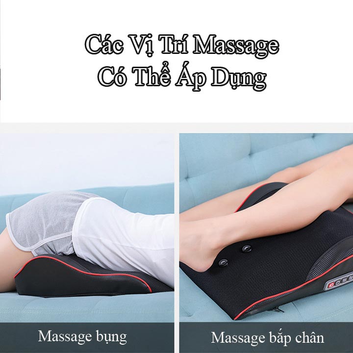 Gối Massage Kiêm Tựa Lưng Đa Năng Le er Kang LEK- 618- 9 tích hợp chế độ rung cùng hồng ngoại