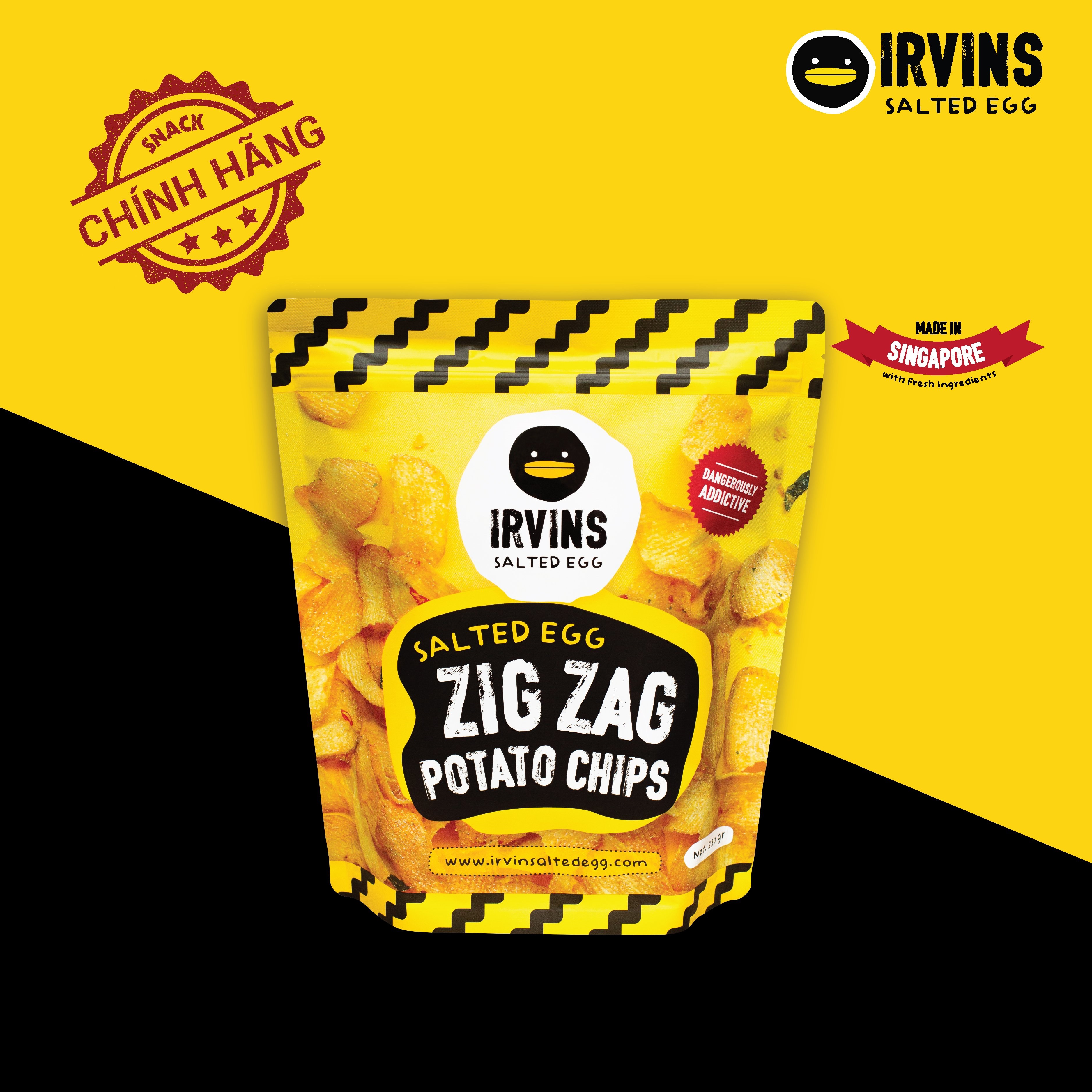 Khoai tây trứng muối 230g IRVINS - Big Salted Egg Potato Chips