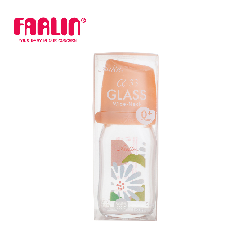 Bình Sữa Thủy Tinh City Bottle Cổ Rộng Của FARLIN - Nhật Bản - 160ML