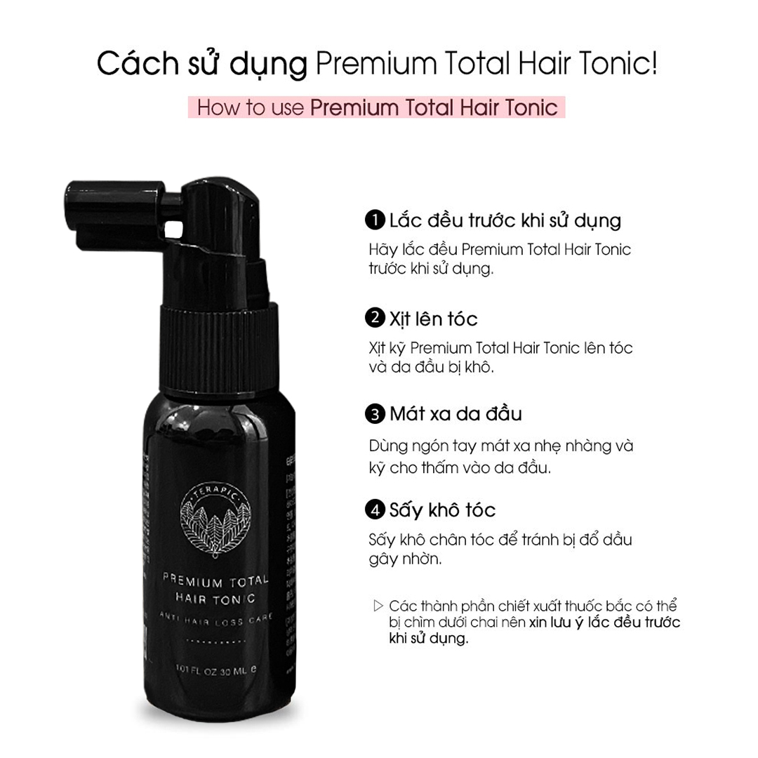 Xịt Dưỡng Tóc Kích Mọc TERAPIC Premium Total Hair Tonic Mini 30 ml