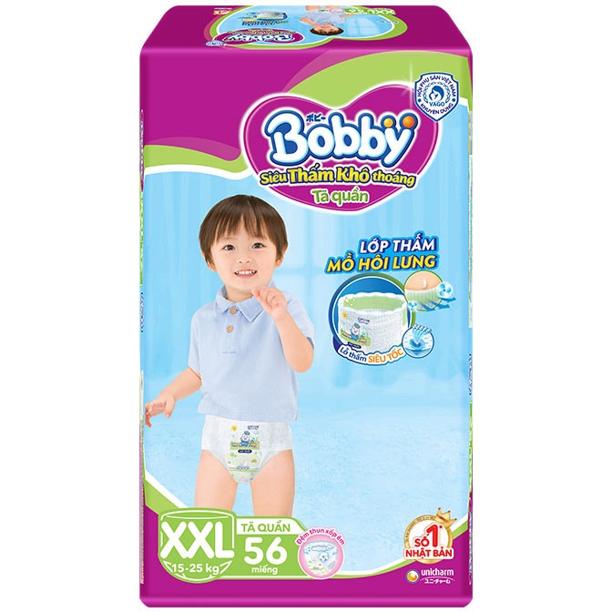 Tã Quần Bobby Ultra Jumbo XXL56 Siêu Siêu Lớn - 56 Miếng