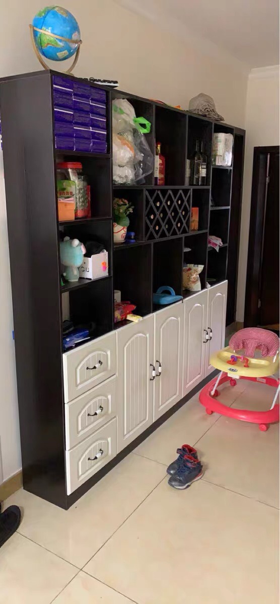TỦ RƯỢU KIÊM VÁCH NGĂN PHÒNG KHÁCH - TR608 - 2mx2m - Màu Trắng Sồi