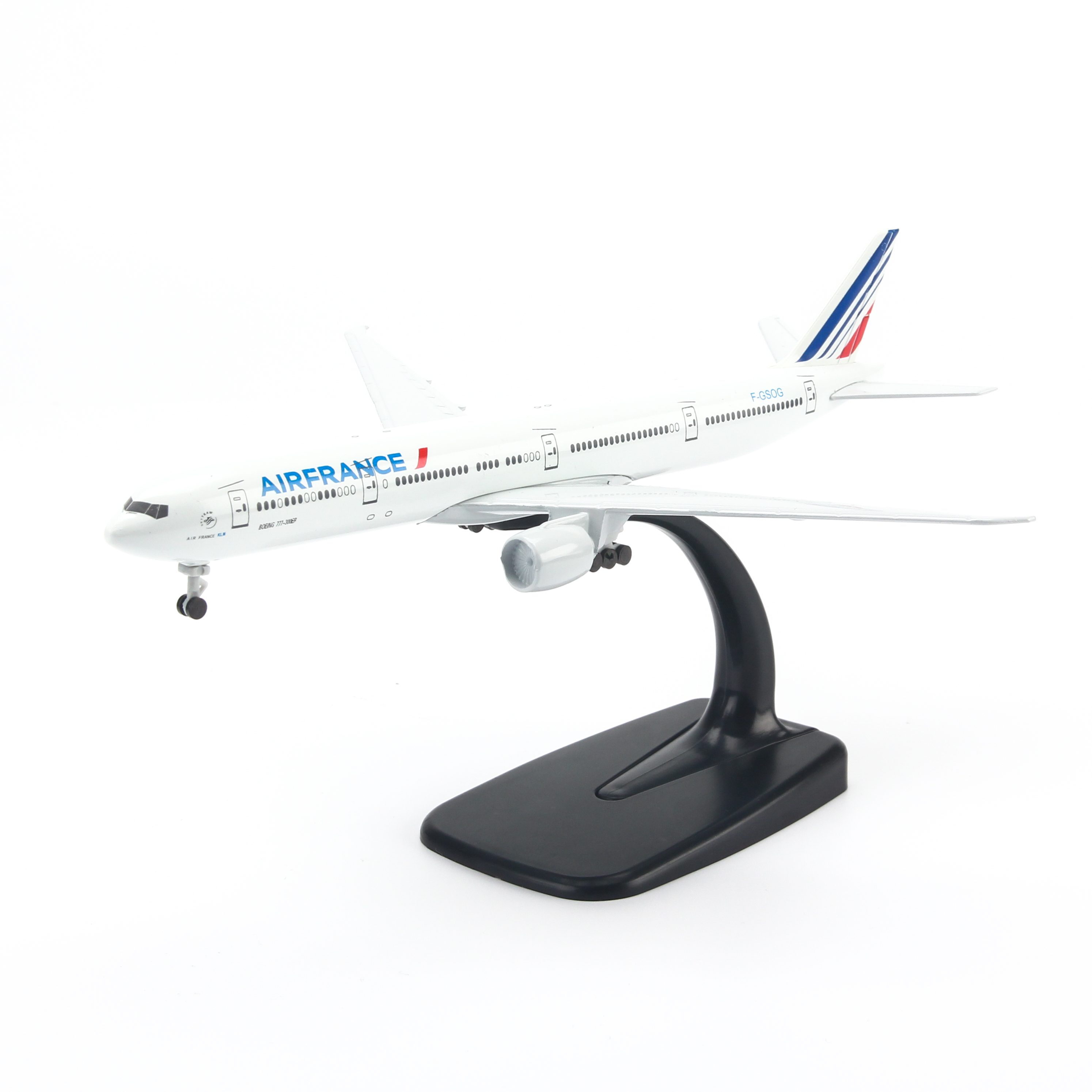 Mô hình máy bay Air France - Trắng,xanh,đỏ,có bánh