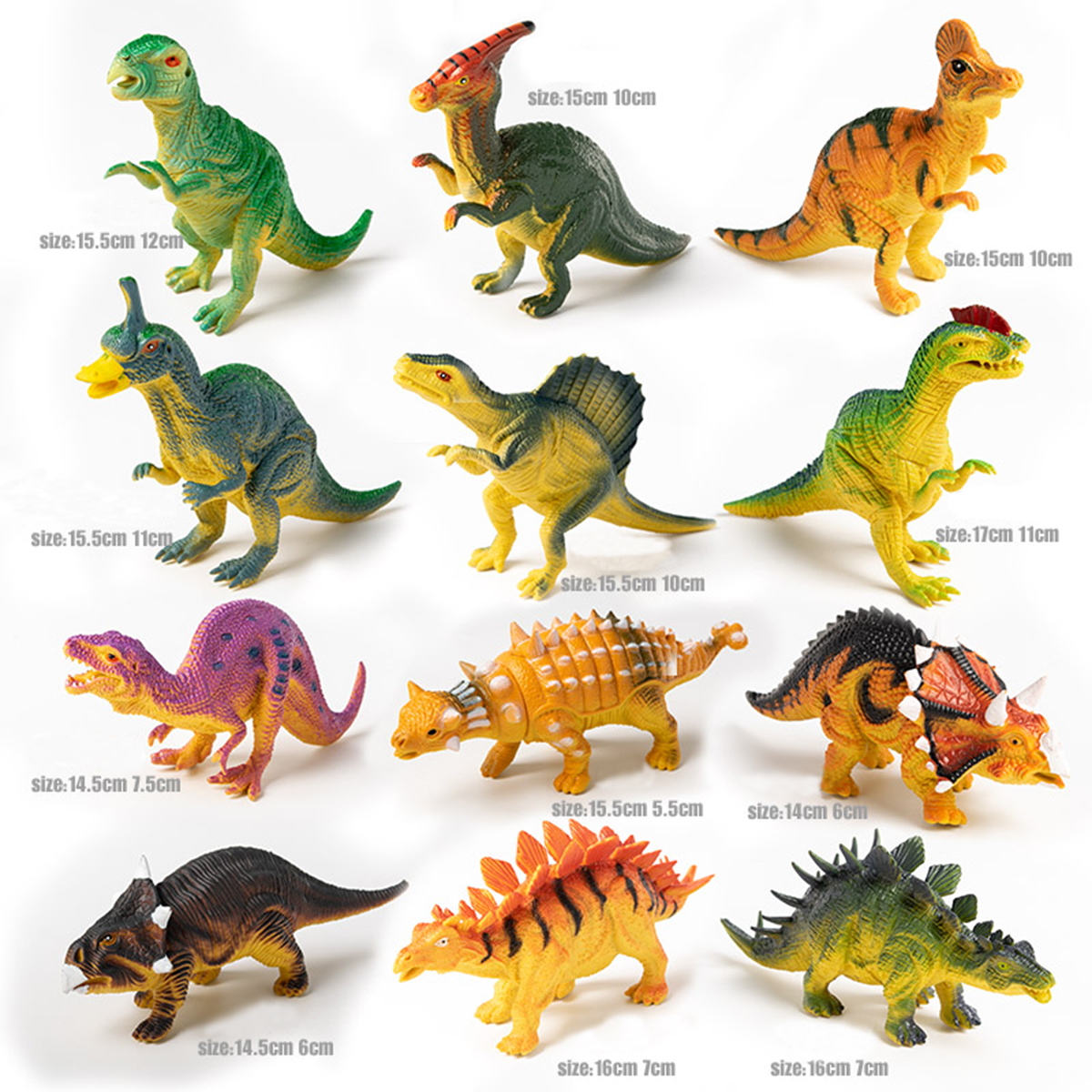 Mô hình khủng long New4all Dinosaurs Discovery 12 con nhựa PVC an toàn cho bé trên 3 tuổi 