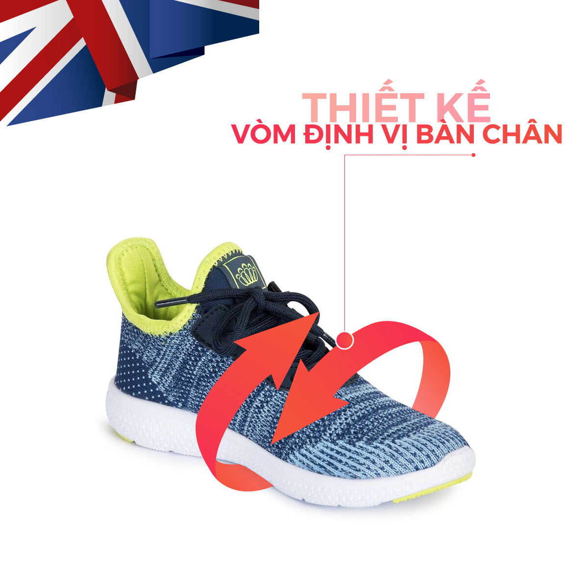 Giày Thể Thao Bé Trai Bé Gái Đi Học Siêu Nhẹ Crown Space UK Sport Shoes CRUK8022 Cho Trẻ em Cao Cấp Êm Thoáng Size 28-35/2-14 Tuổi