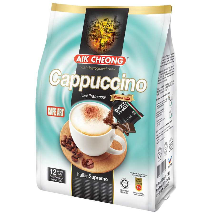 Cà Phê Cappuccino Aik Cheong Cafe Art (12 Gói x 25g)