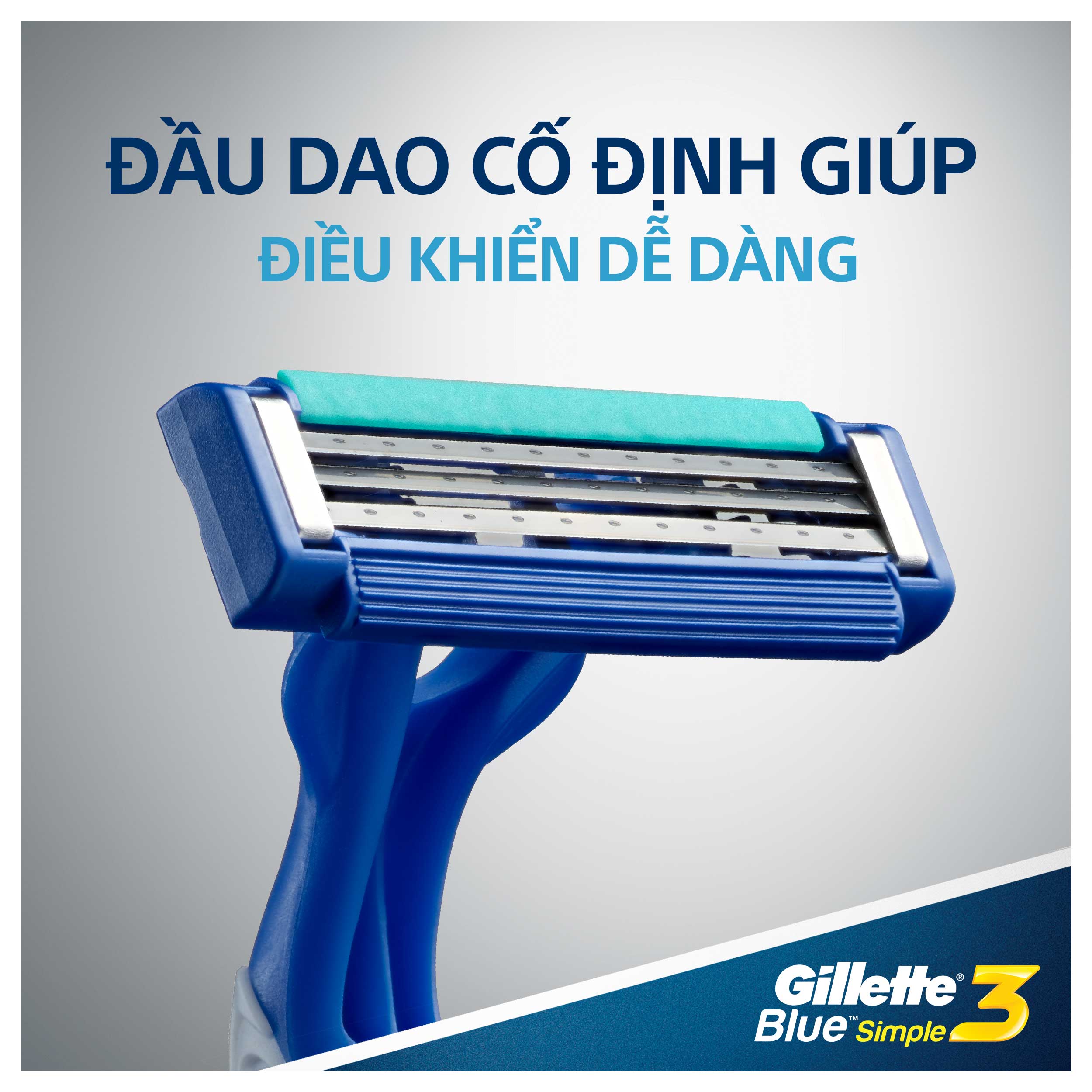 Dao Cạo Râu Gillette Blue 3 Simple 3 Gói Bộ 4 Cây