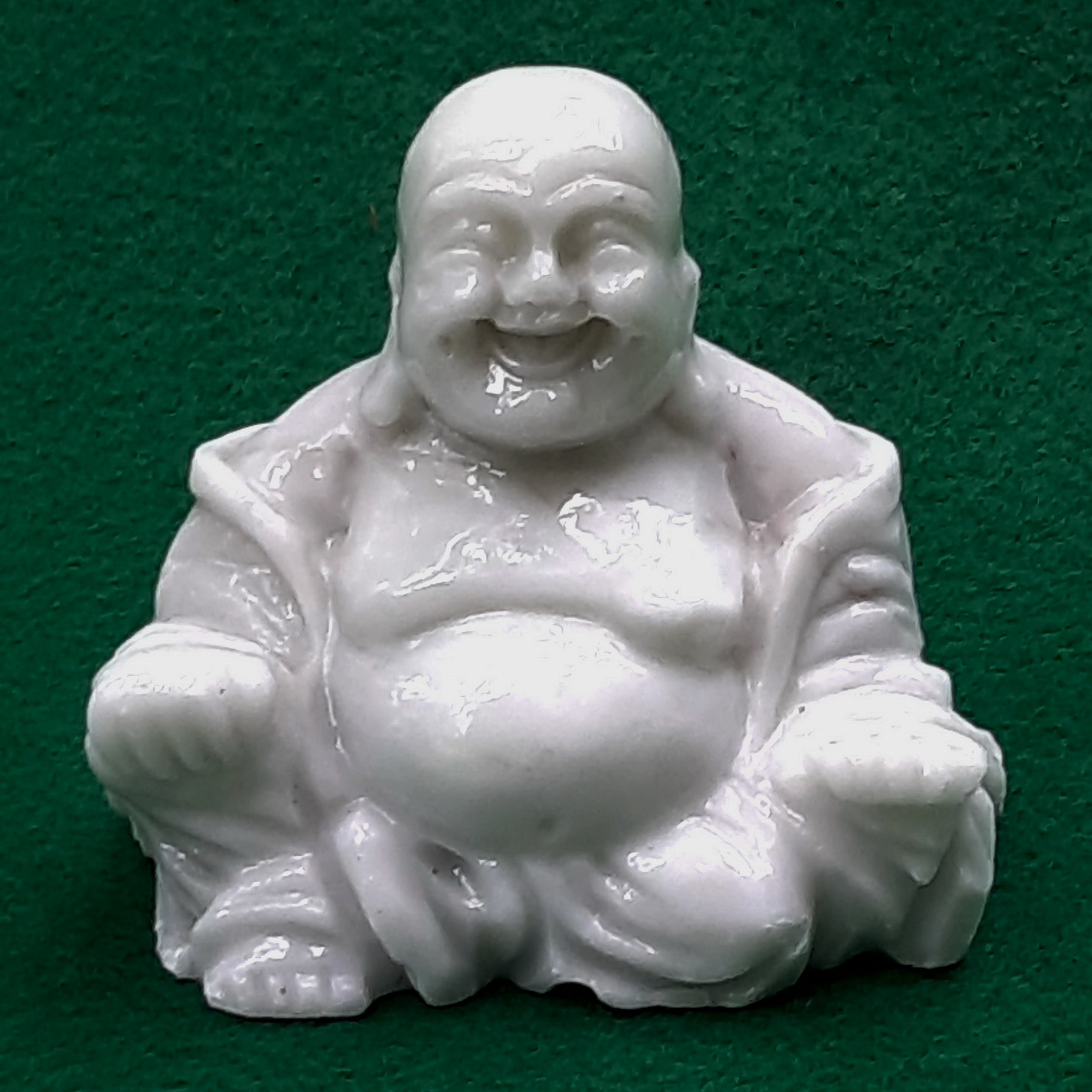 Tượng Phật Di Lặc Ngồi Non Nước DSF-HS65 Bằng Đá Cẩm Thạch Tự Nhiên Nguyên Khối - nhỏ gọn, để bàn, đặt ở ô tô, trang trí phòng làm việc - Hàng đá mỹ nghệ truyền thống