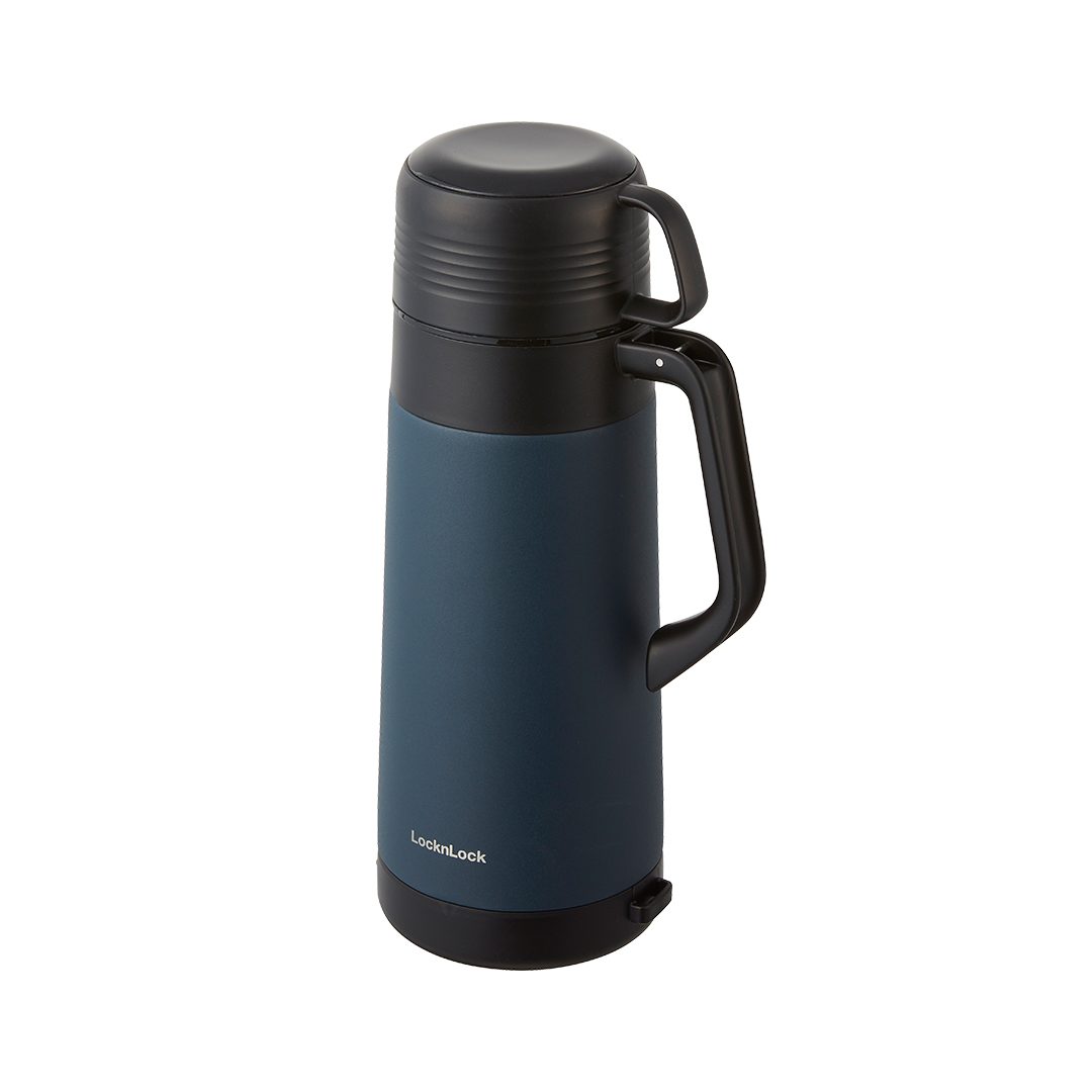 Bình giữ nhiệt LocknLock Easy Outdoor Vacuum Bottle LHC1484 - Có nắp sử dụng được như cốc và dây đeo vai - 1.2L - Hàng chính hãng