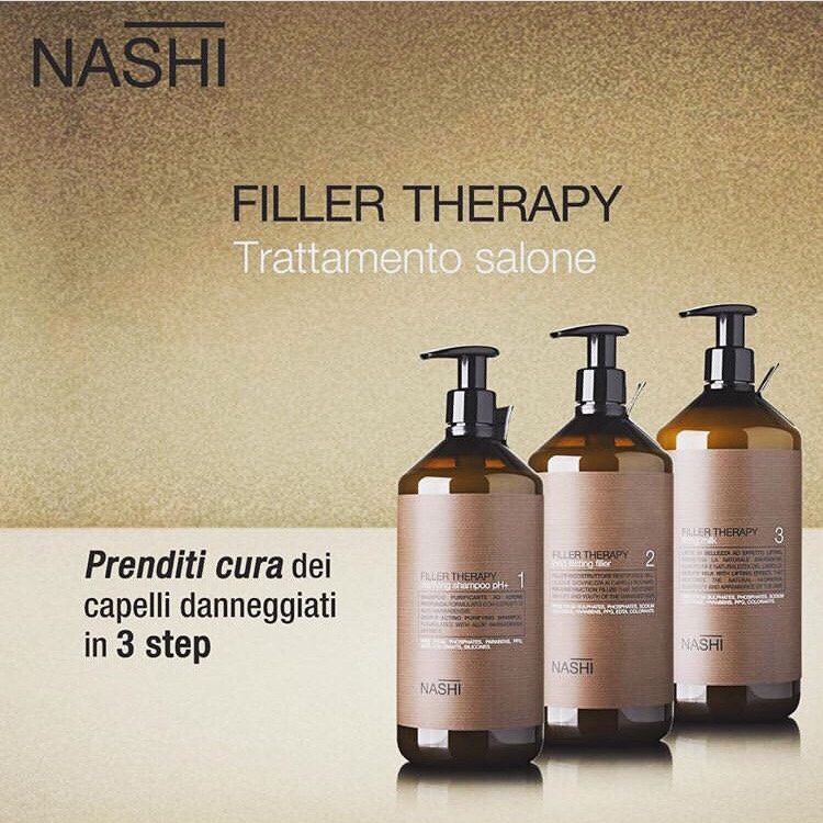 Bộ phục hồi tóc hư tổn 3 bước Nashi Filler Therapy 1000ml