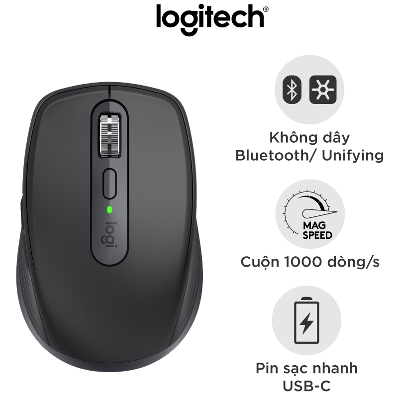 Chuột không dây Bluetooth Logitech MX Anywhere 3 - Màu