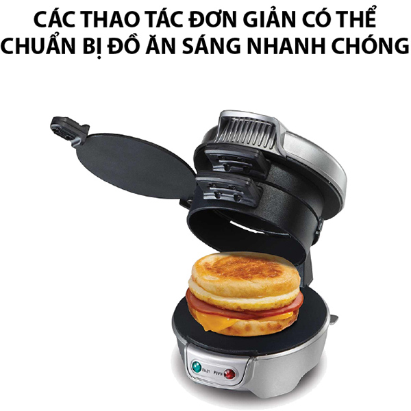 Máy Làm Đồ Ăn Sáng Sandwich Hamilton Beach - 25475-SAU - Hàng Chính Hãng