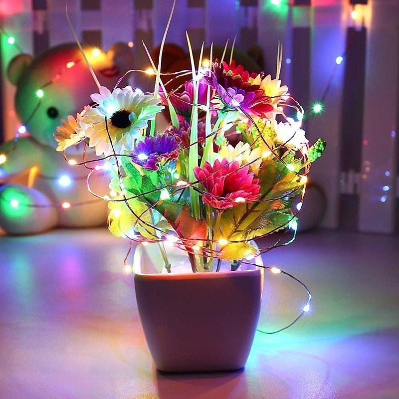 Đèn led đom đóm fairy light dây đồng trang trí decor phòng, cắm trại tạo không gian cổ tích lãng mạn