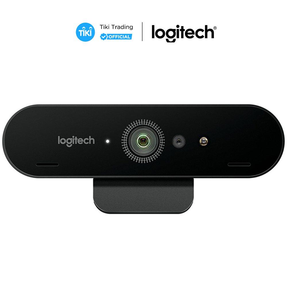 Webcam Logitech BRIO - 4K Ultra HD, tự động chỉnh sáng &amp; lấy nét, mic kép to rõ loại bỏ tiếng ồn, góc rộng 78 độ - Hàng chính hãng