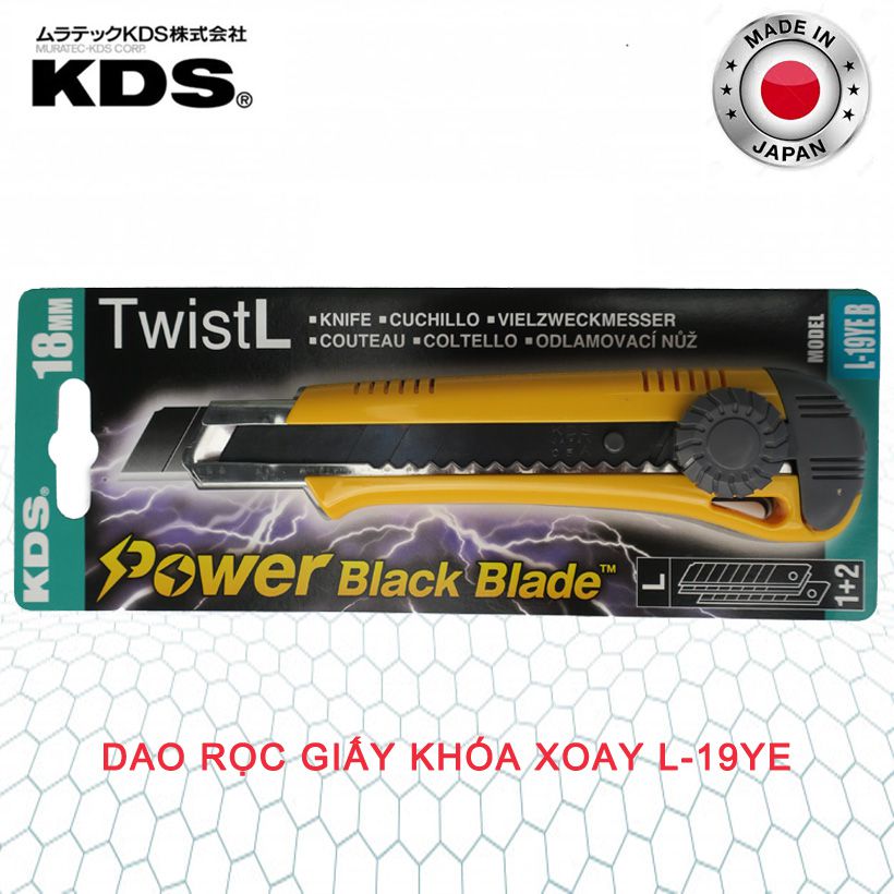 DAO RỌC GIẤY KHÓA XOAY KDS L-19