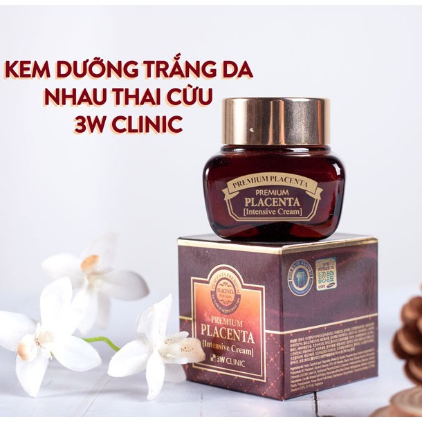 Kem dưỡng chống lão hóa làm trắng da tinh chất nhau thai cừu 3W CLINIC Hàn Quốc 50g