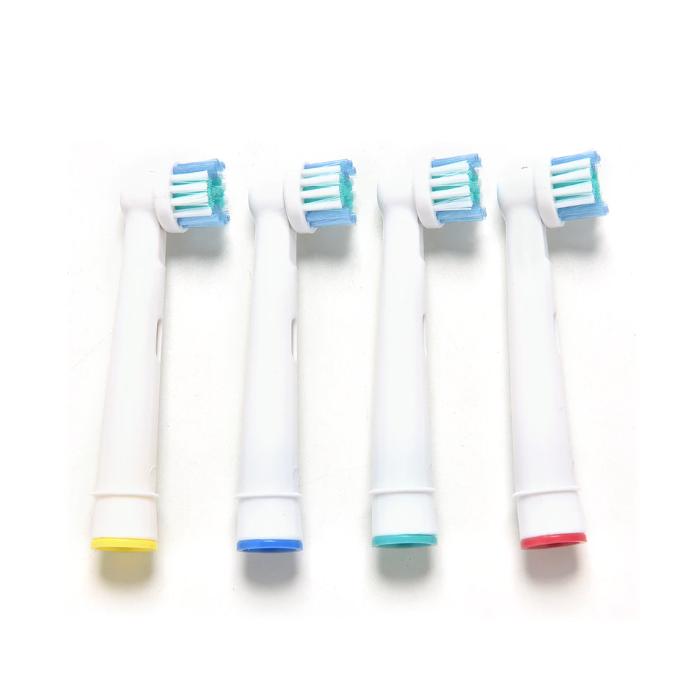 Cho máy Braun Oral B, SB-17A Daily Bộ 4 đầu bàn chải đánh răng điện thay thế, Phá tan mọi mảng bám, cho răng sáng bóng