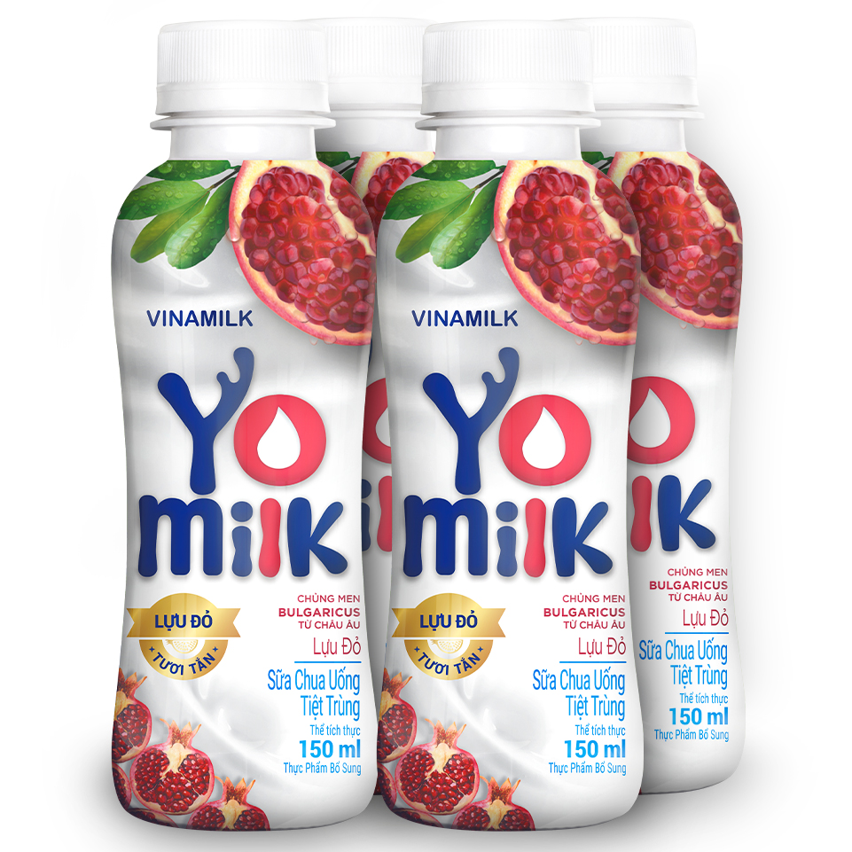 Thùng 24 Chai Sữa Chua Uống Vinamilk Lựu Đỏ