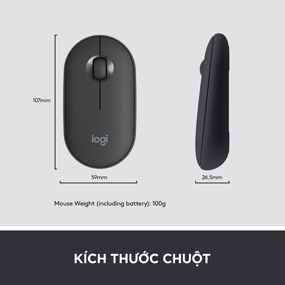 Combo chuột phím không dây Logitech MK470 - Chống ồn, USB 2.4HGz, pin lâu vượt trội, thiết kế mảnh gọn - Màu