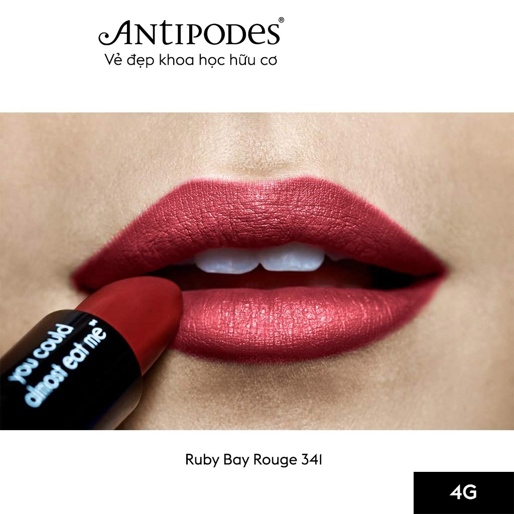 Son Môi Thiên Nhiên Màu #11 Đỏ Trầm Antipodes Lipstick Ruby Bay Rouge 341 4g