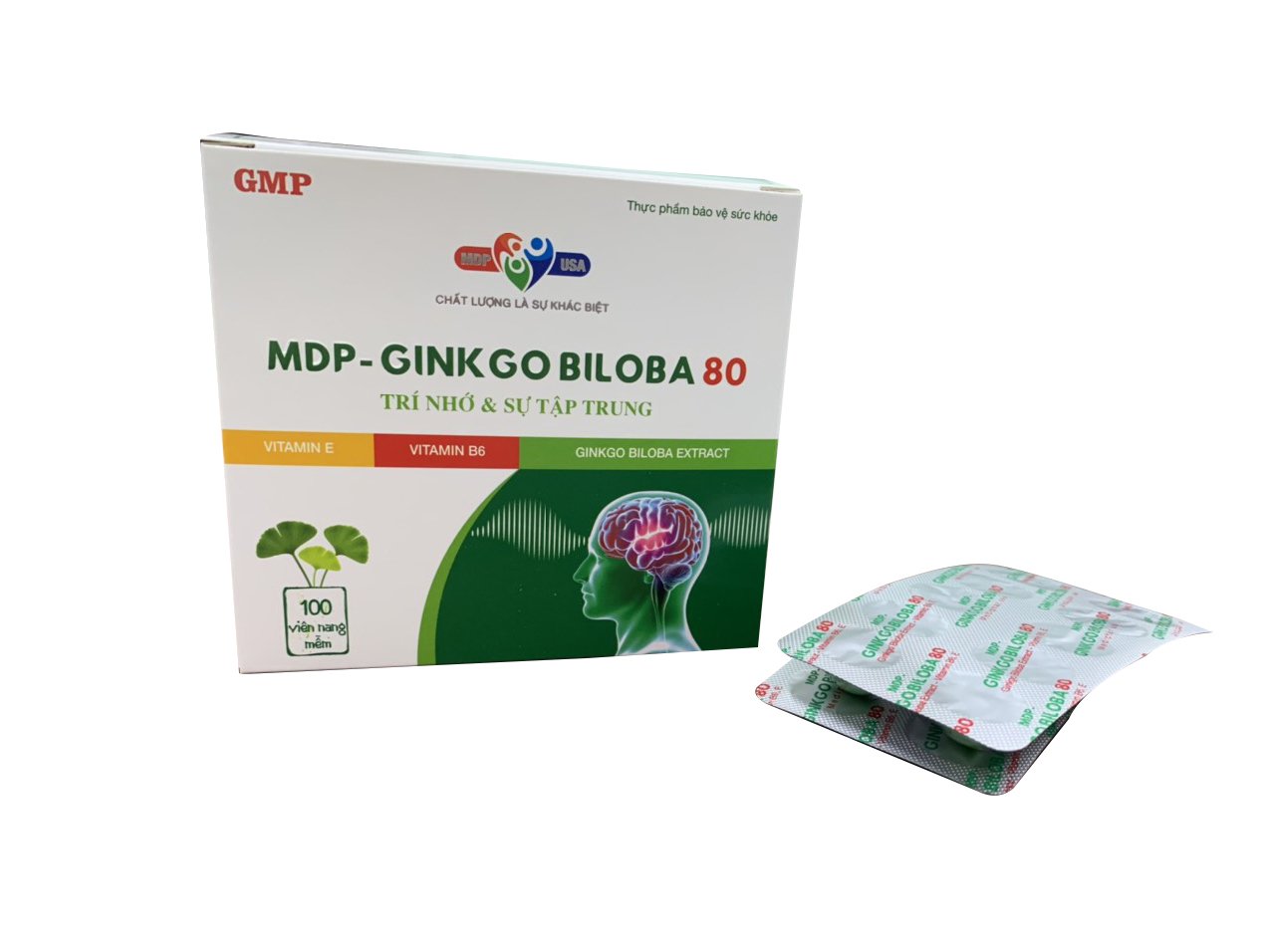 MDP-GINKGO BILOBA 80 Giúp Tăng tuần hoàn máu não