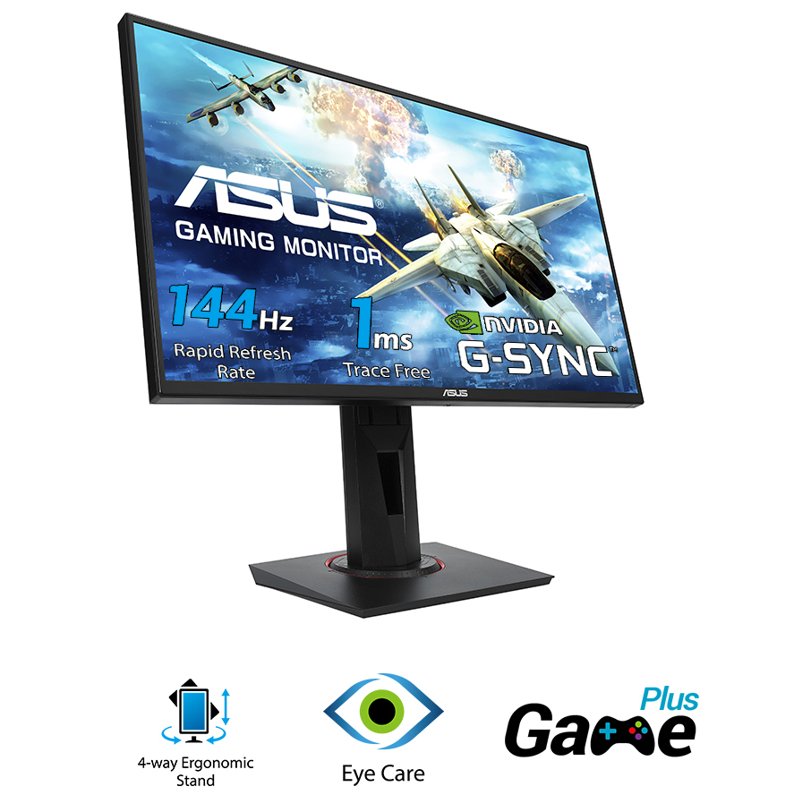 Màn Hình Gaming Asus VG258QR 24.5 Inch Full HD (1920 x 1080) 0.5ms 165Hz FreeSync TN Stereo RMS 2W x 2 - Hàng Chính Hãng