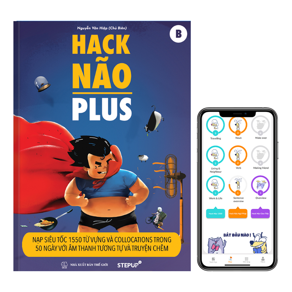 COMBO &quot;Hack Não 1500&quot; + &quot;Hack Não Plus&quot; + &quot;Hack Não Ngữ Pháp&quot;