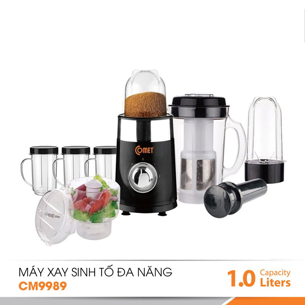 Máy Xay Đa Năng Cối Nhựa Kháng Vỡ Comet CM9989 - Hàng Chính Hãng